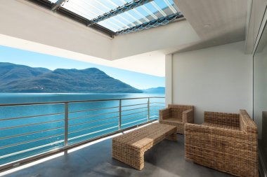 beautiful veranda of a penthouse clipart