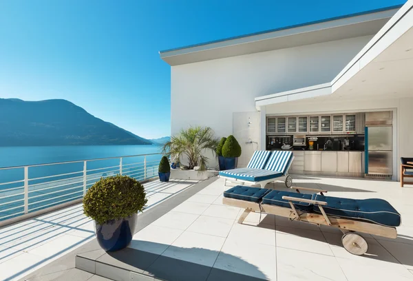 Beautiful terrace of a penthouse — Stock Photo, Image