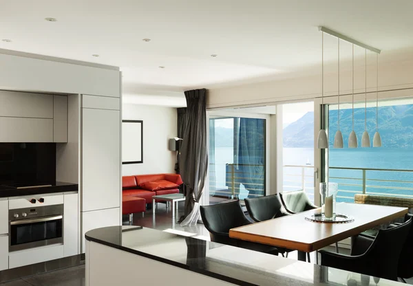 인테리어, 아름 다운 현대 아파트 — 스톡 사진