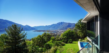 Yeni mimarisi, güzel modern ev