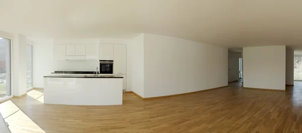 Novo apartamento interior panorâmico — Fotografia de Stock