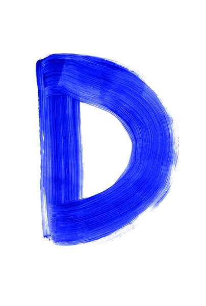 Azul Letra D — Foto de Stock