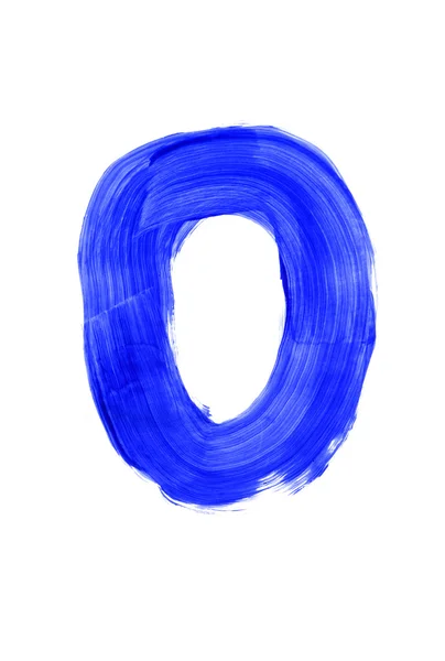 Lettera O blu — Foto Stock