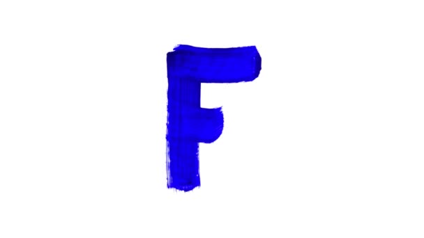 Lettere alfabeto blu — Video Stock