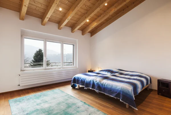 Loft interno, camera da letto — Foto Stock