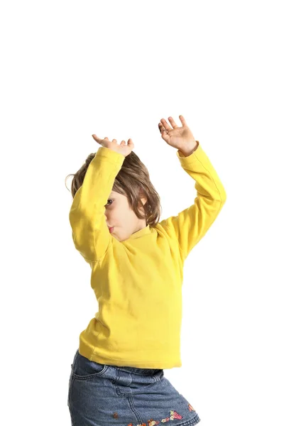 Little girl in studio — Stock Photo, Image