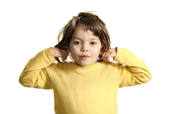 Little girl in studio — Stock Photo, Image