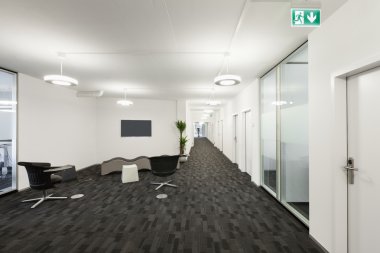 hall in modern building  clipart