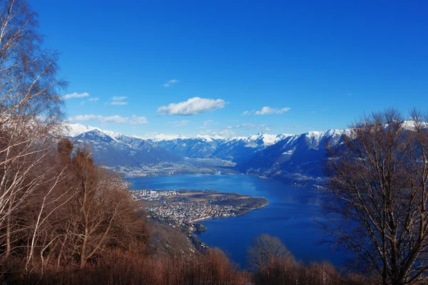 Zimní alpskou krajinu v Swiss — Stock fotografie