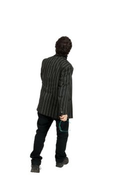 Beyaz arkaplanda izole edilmiş adam