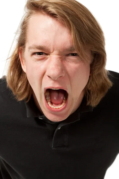 De jonge man portret met woede — Stockfoto