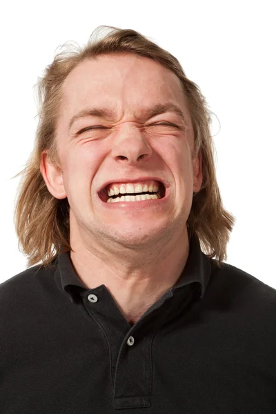 Portrait young man with anger — Stock Photo, Image