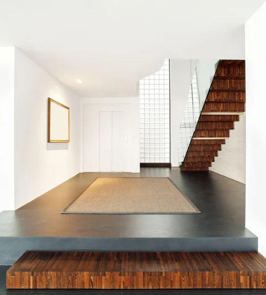 Wnętrza, nowoczesny dom, schody — Zdjęcie stockowe