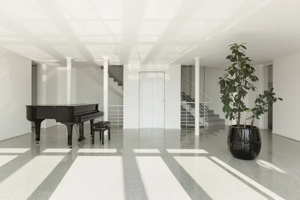 Zaal met grand piano — Stockfoto