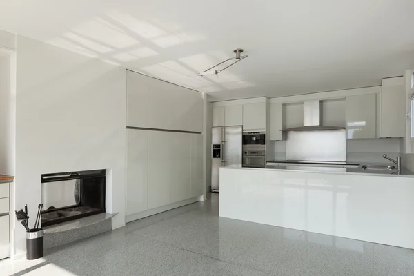 Interior, white kitchen — Stock Photo, Image