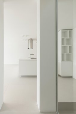 İç, mutfak görünümü için geçiş