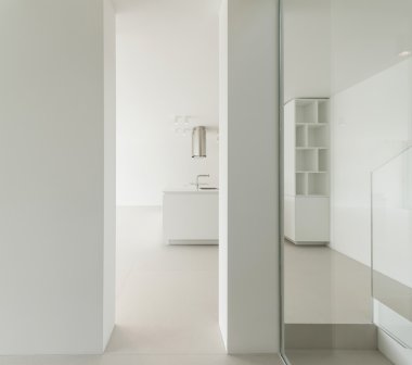 İç, mutfak görünümü için geçiş