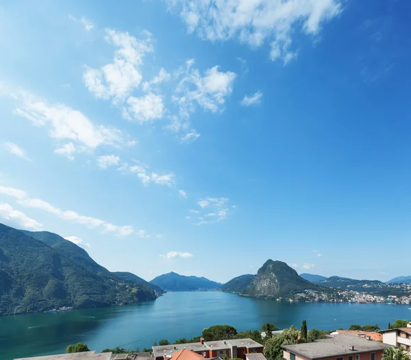 Lake Lugano weergave — Stockfoto