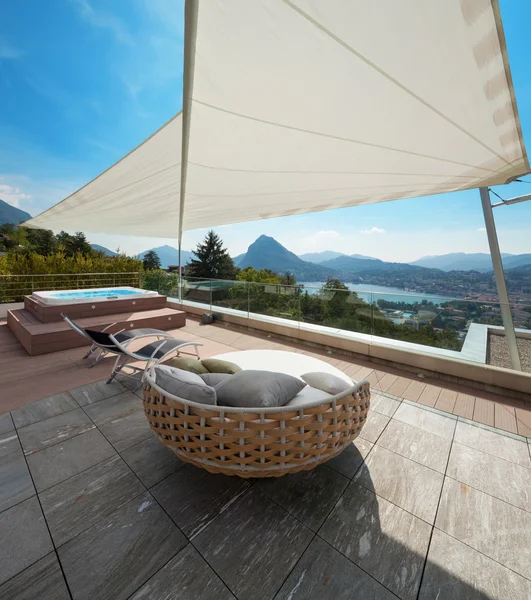 Beautiful terrace of a penthouse — Stock Photo, Image