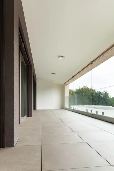 Balcony of a new apartment — Stock Photo, Image