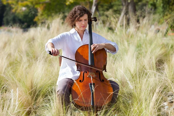 Músico al aire libre, retrato — Foto de Stock