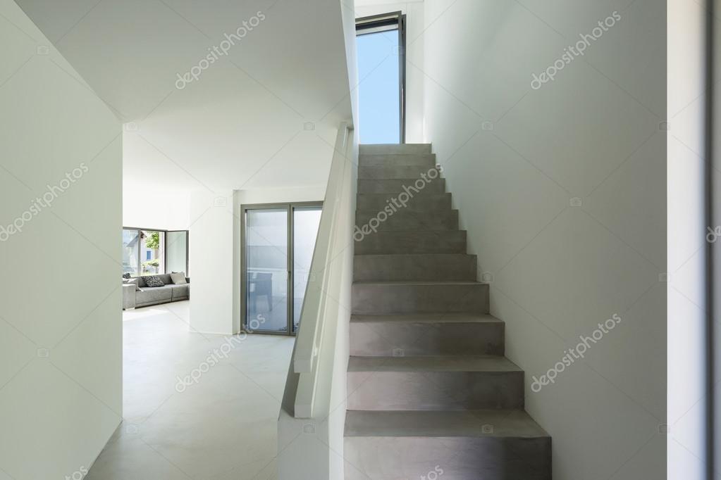 Interior, cement staircase — stock photo © zveiger #94204282 Scala interna moderna