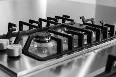 detail of gas stoves, kitchen clipart