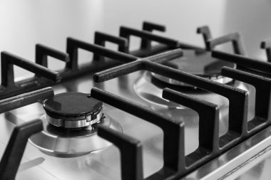 detail of gas stoves, kitchen clipart