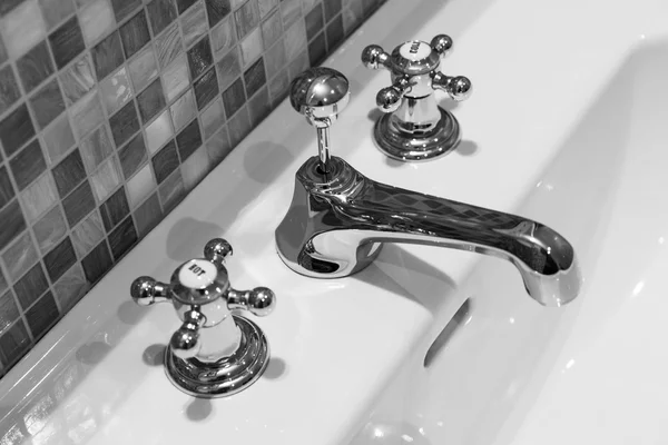 Detail of the tap, faucet, elements of furniture — Stock Photo, Image