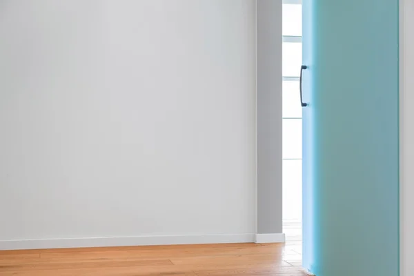 Hallway with glass door, modern home — Stock Photo, Image