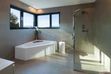 Modern bir evin iç, banyo