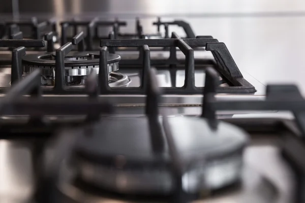 Detail of gas stoves — Stock Photo, Image