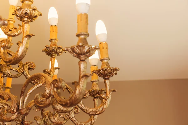 Detail of chandelier alight — Stock Photo, Image