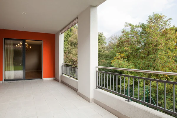 Balcony of modern apartment with empty — Stock Photo, Image