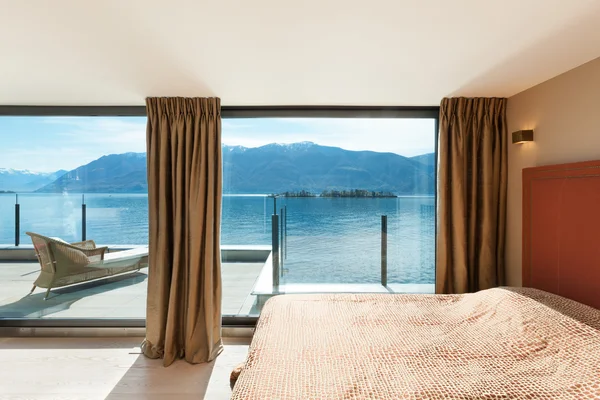 Interiör, vackra moderna sovrum — Stockfoto
