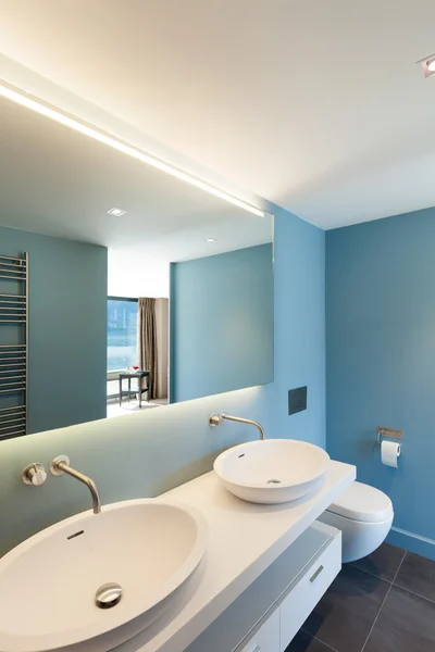 Interni, bagno blu — Foto Stock