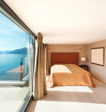 İç, güzel modern yatak odası