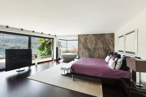 Interieur, luxuriöses Schlafzimmer — Stockfoto