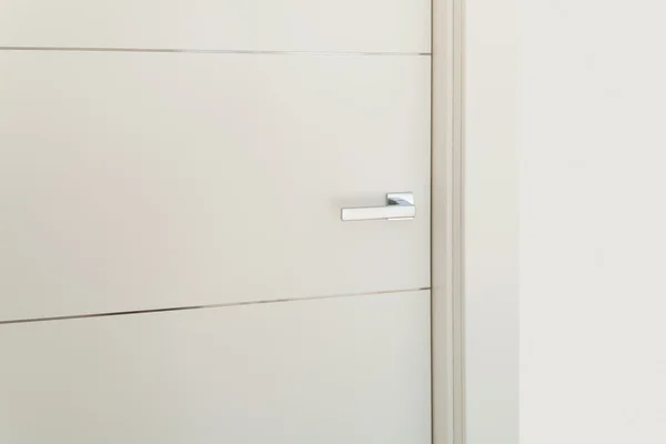 Door with steel handle — Stock Photo, Image