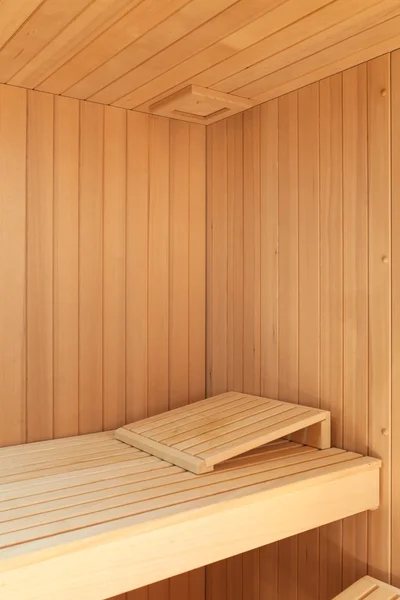 Intérieur d'un sauna en bois — Photo