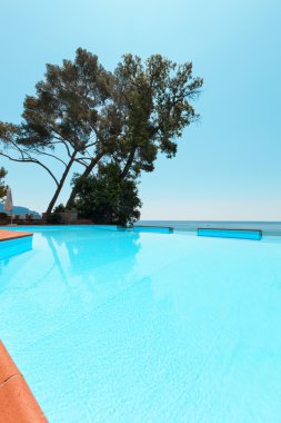 havuzu deniz manzara ile