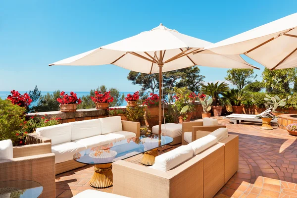 Beautiful terrace sea view — Stock Photo, Image