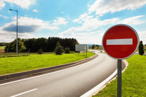 Empty road with signal — Stock Photo, Image