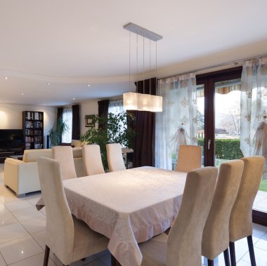 yemek odası modern bir daire