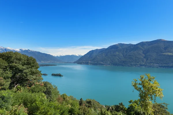 Panoramatické jezero Maggiore — Stock fotografie