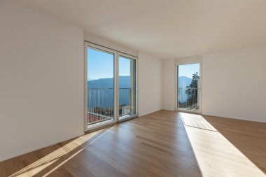 modern bir daire boş oda