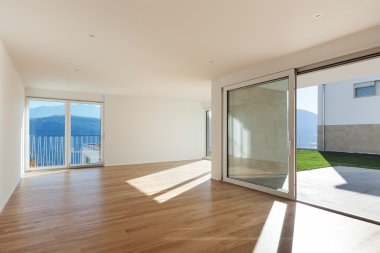modern bir daire boş oda