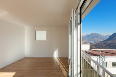 modern bir daire boş oda