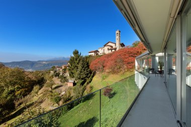 modern bir evin balkon