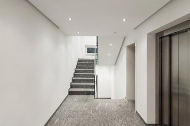 koridor, modern bir daire bina